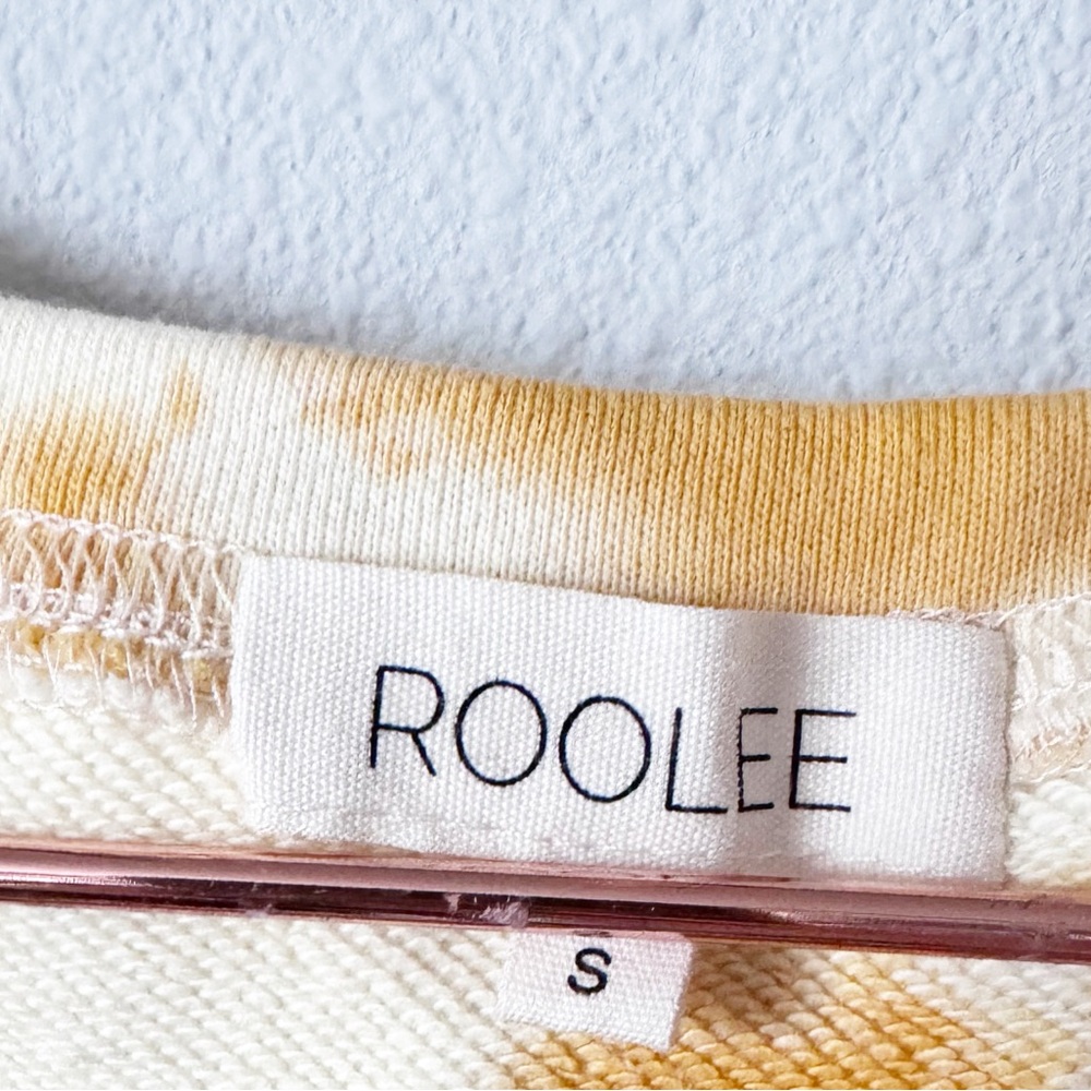 Roolee Yellow Tie-Dye Short Sleeve Sweatshirt - Picture 5 of 11